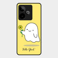 Ghost With Flower Glass Case Cover For Realme Gt 7T 5G