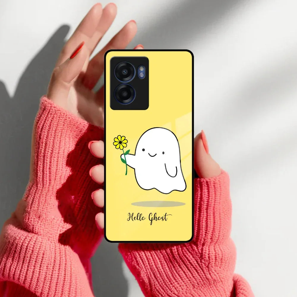 Ghost With Flower Glass Case Cover For Realme/Narzo - ShopOnCliQ