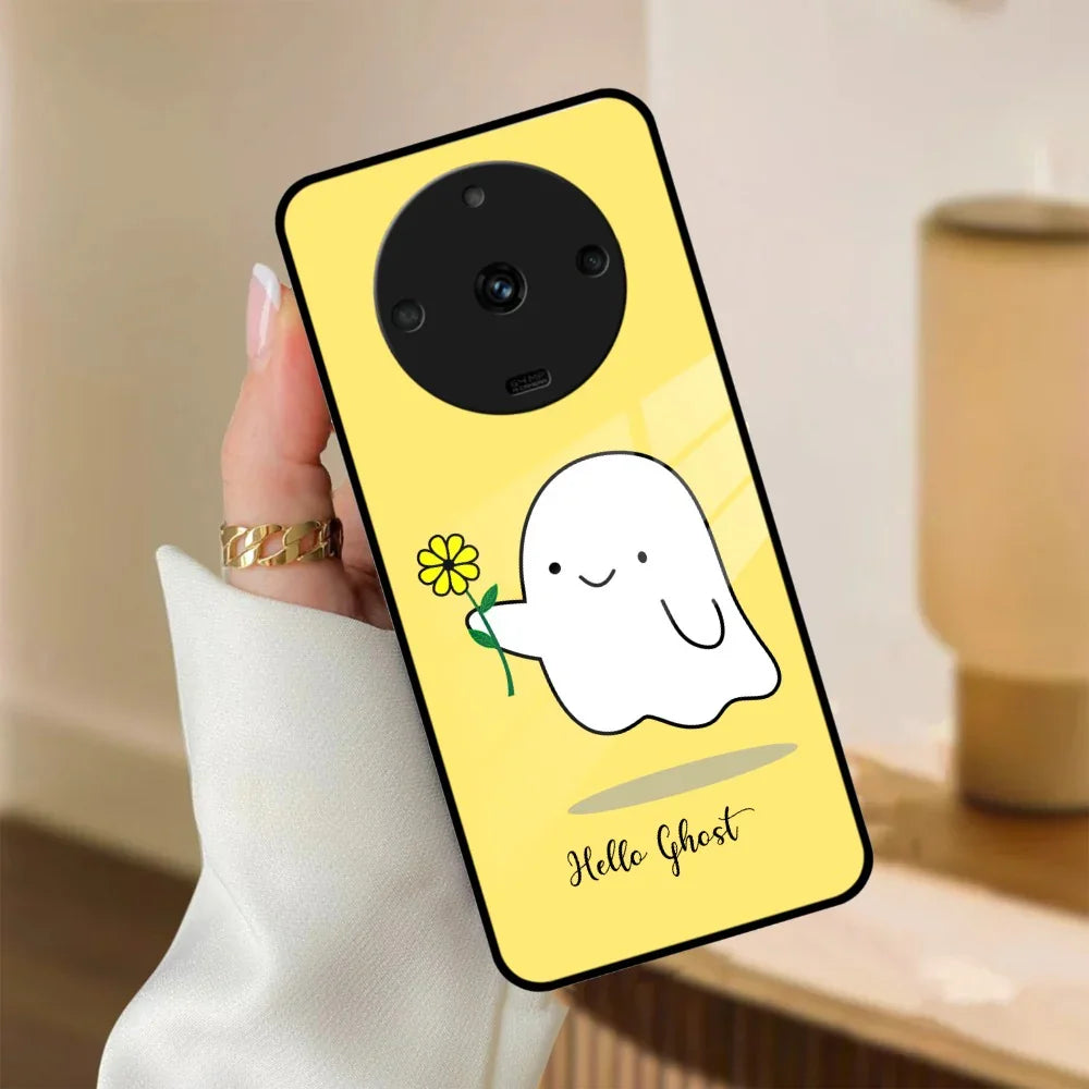 Ghost With Flower Glass Case Cover For Realme/Narzo - ShopOnCliQ