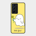 Ghost With Flower Glass Case Cover For Realme Narzo 80X 5G