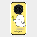 Ghost With Flower Glass Case Cover For Realme P1 5G