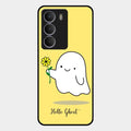 Ghost With Flower Glass Case Cover For Realme P3 Lite 5G
