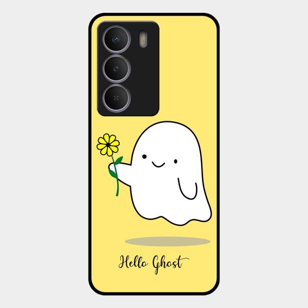Ghost With Flower Glass Case Cover For Realme P3 Lite 5G