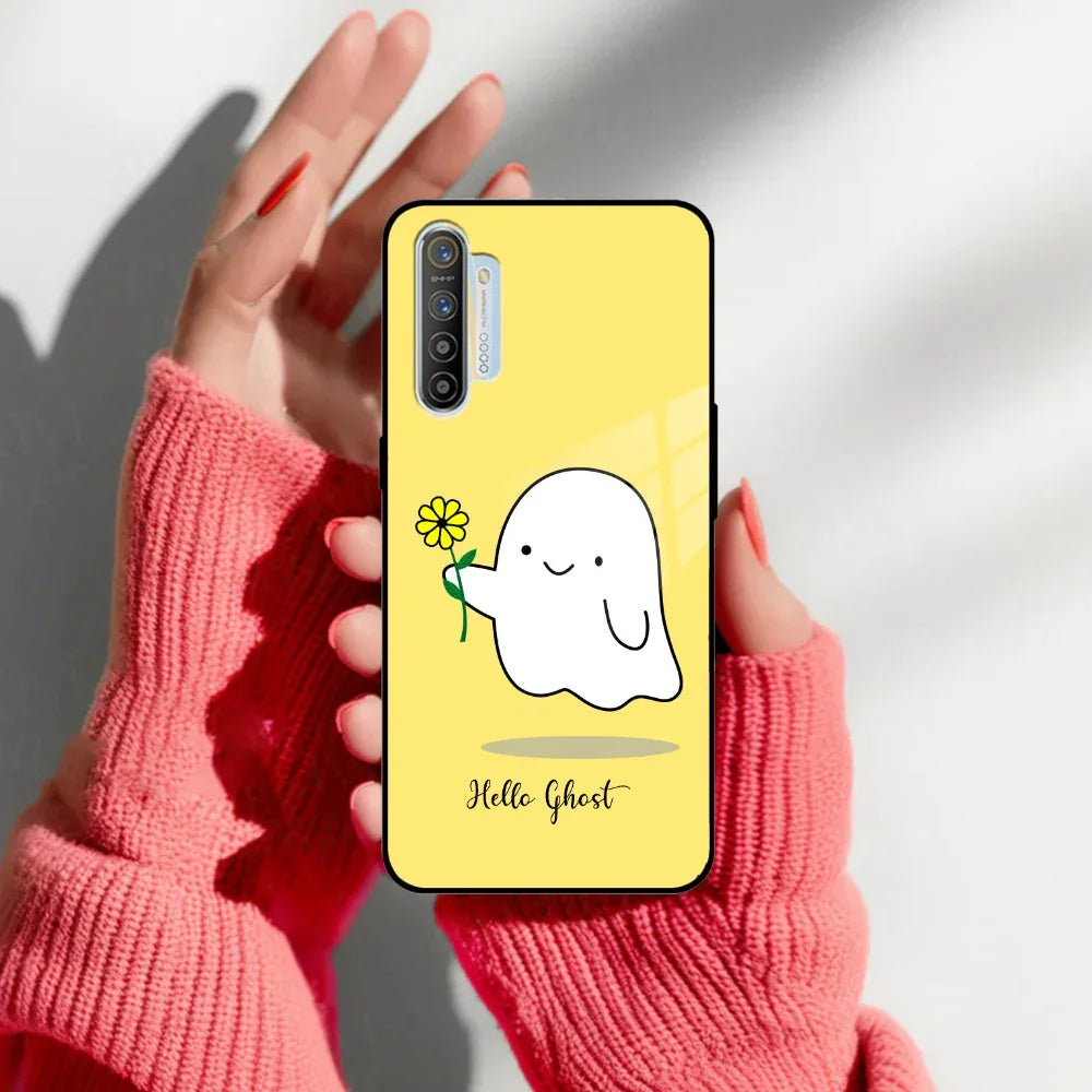 Ghost With Flower Glass Case Cover For Realme/Narzo - ShopOnCliQ