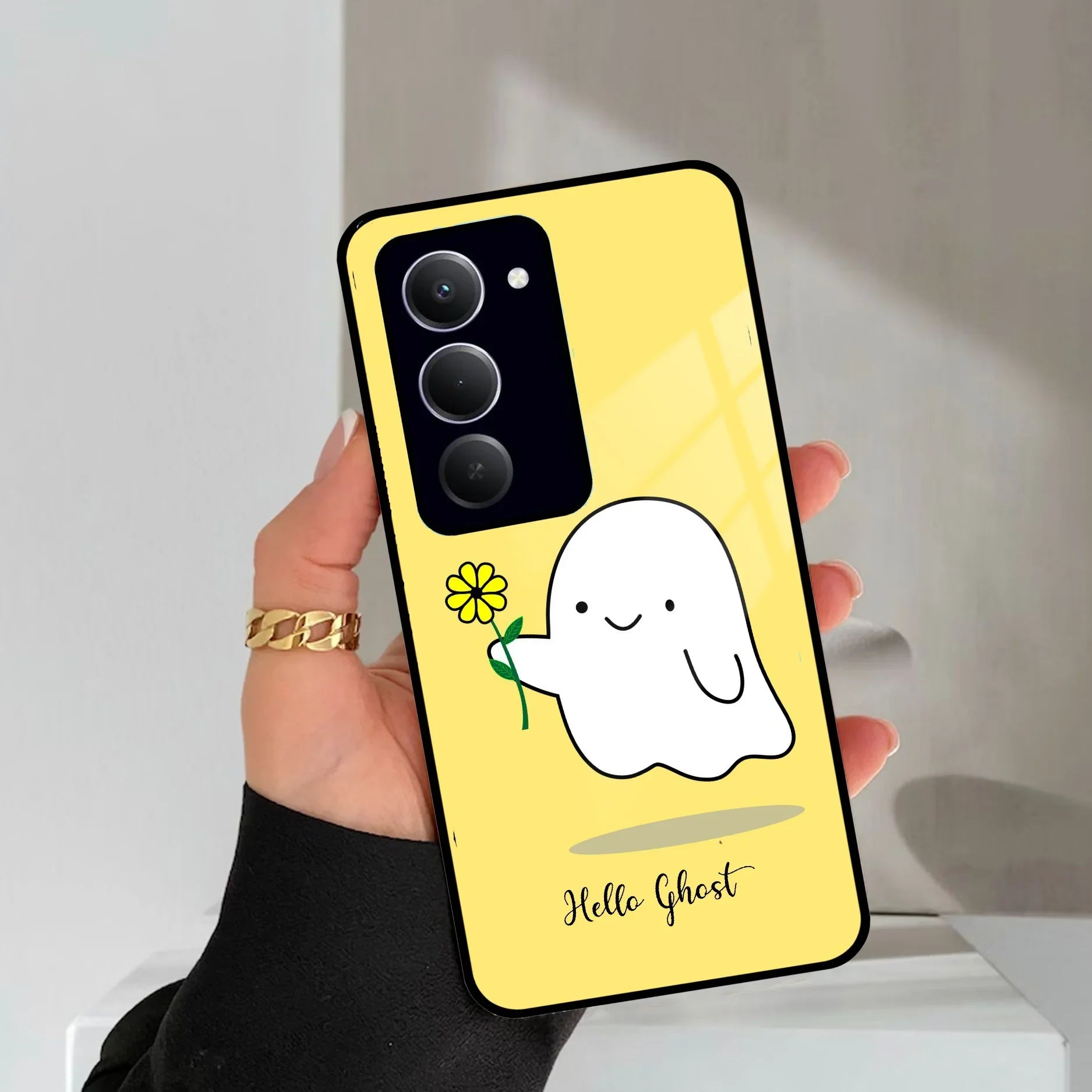 Ghost With Flower Glass Case Cover For Redmi/Xiaomi - ShopOnCliQ