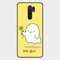Ghost With Flower Glass Case Cover For Redmi 9 Prime