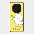 Ghost With Flower Glass Case Cover For Redmi Note 15 Pro 5G