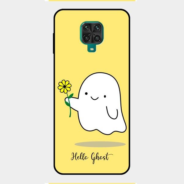 Ghost With Flower Glass Case Cover For Redmi Note 9 Pro Max