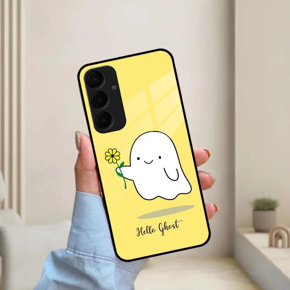 Ghost With Flower Glass Case Cover For Samsung - ShopOnCliQ
