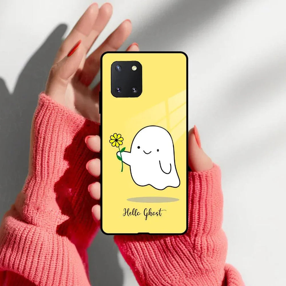 Ghost With Flower Glass Case Cover For Samsung - ShopOnCliQ