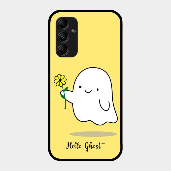 Ghost With Flower Glass Case Cover For Samsung Galaxy A14 5G