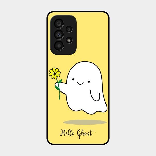 Ghost With Flower Glass Case Cover For Samsung Galaxy A53 5G