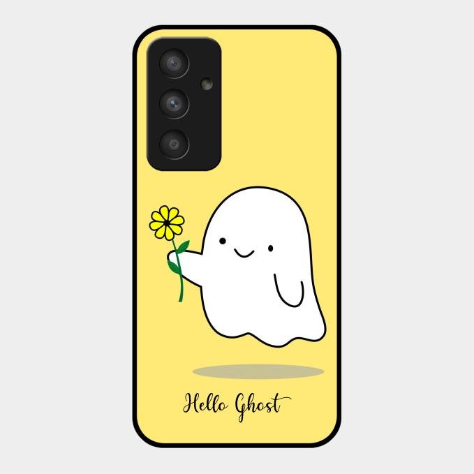 Ghost With Flower Glass Case Cover For Samsung Galaxy A54 5G