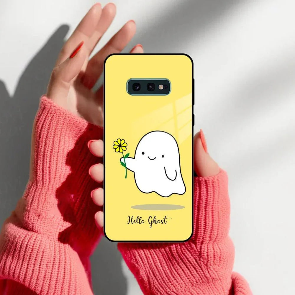 Ghost With Flower Glass Case Cover For Samsung - ShopOnCliQ