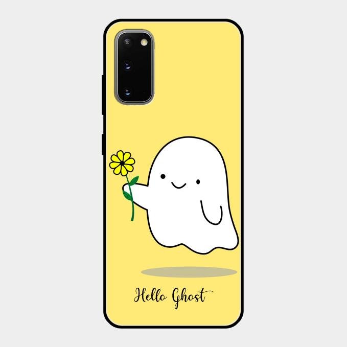 Ghost With Flower Glass Case Cover For Samsung Galaxy S20