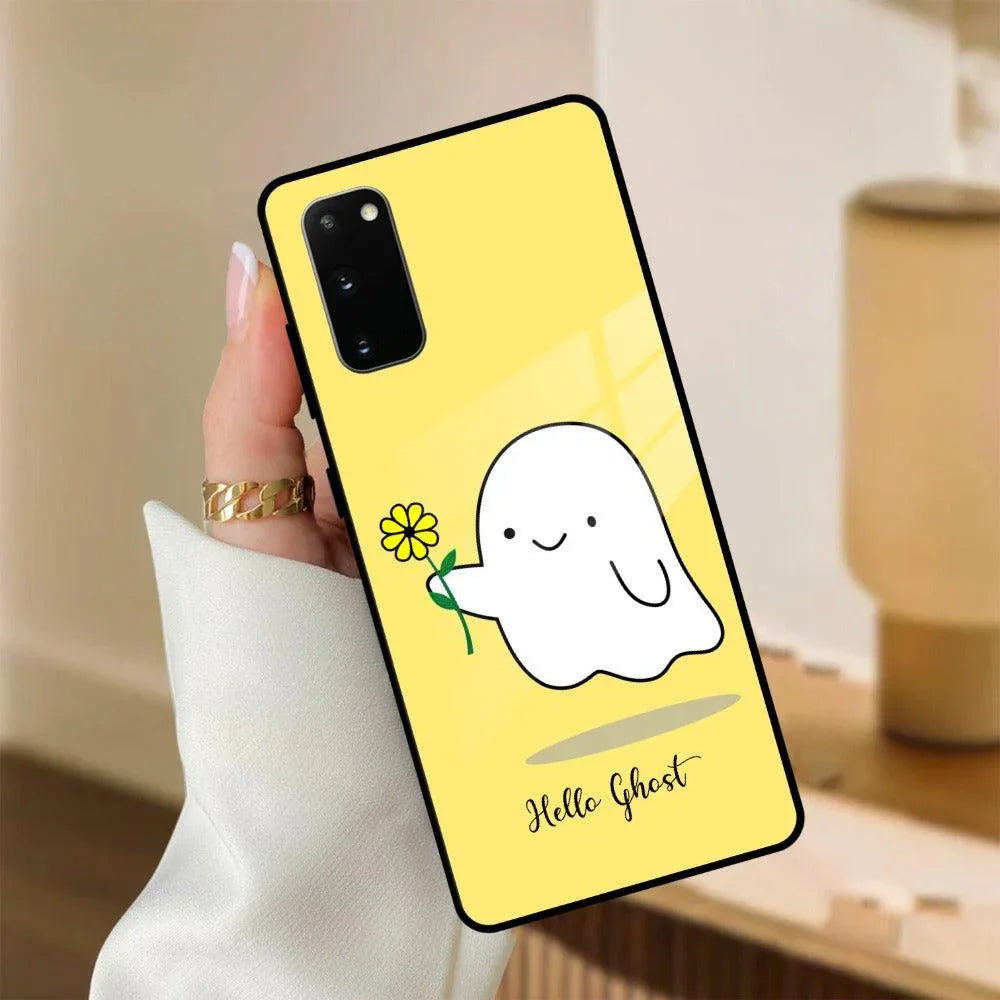 Ghost With Flower Glass Case Cover For Samsung - ShopOnCliQ