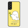 Ghost With Flower Glass Case Cover For Samsung Galaxy S21 Fe 5G