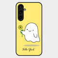 Ghost With Flower Glass Case Cover For Samsung Galaxy S23 Fe 5G