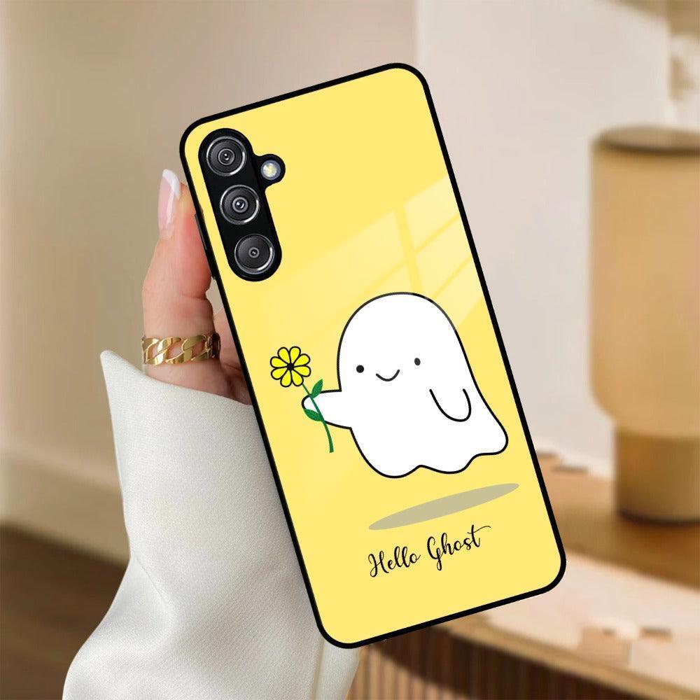 Ghost With Flower Glass Case Cover For Samsung - ShopOnCliQ