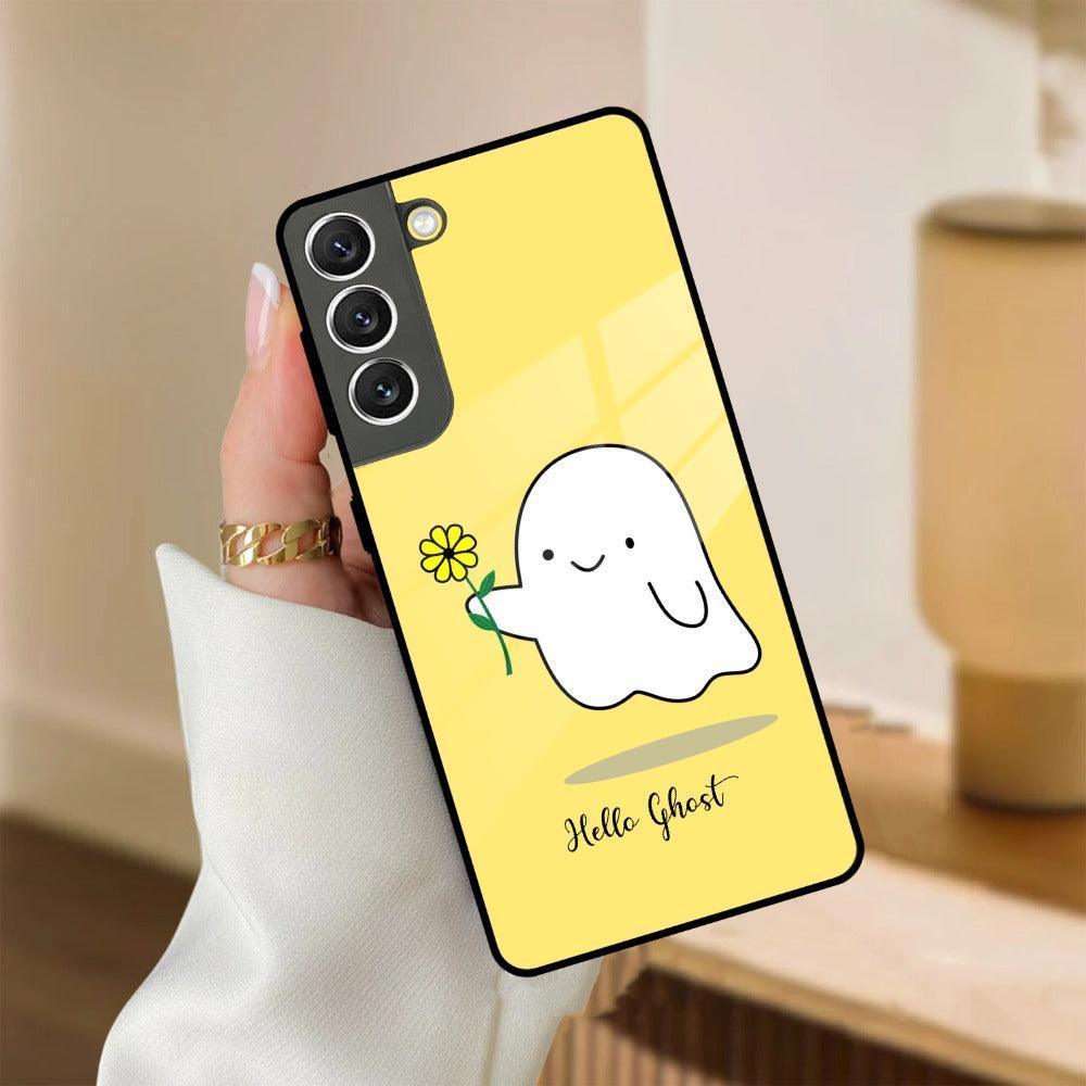 Ghost With Flower Glass Case Cover For Samsung - ShopOnCliQ