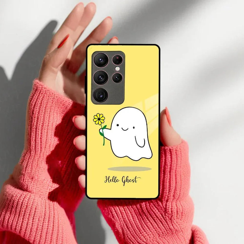 Ghost With Flower Glass Case Cover For Samsung - ShopOnCliQ
