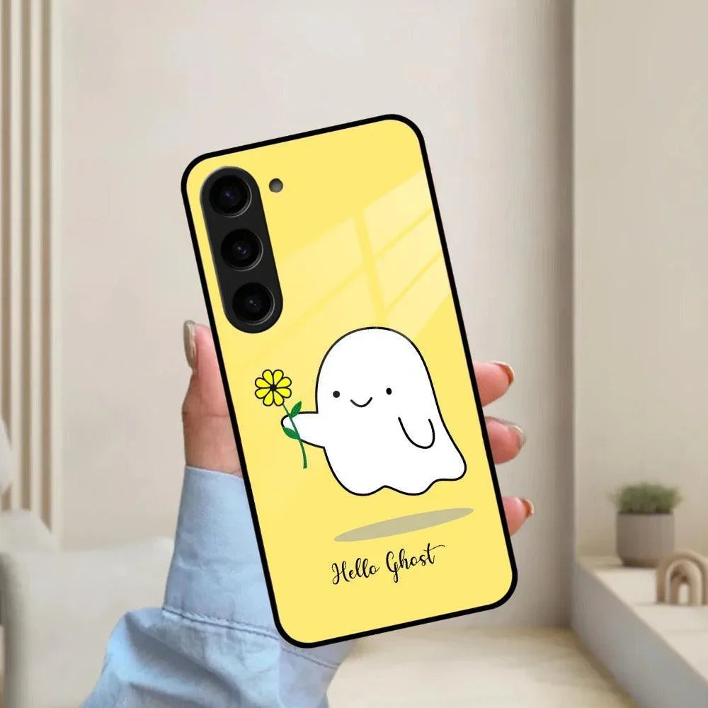 Ghost With Flower Glass Case Cover For Samsung - ShopOnCliQ