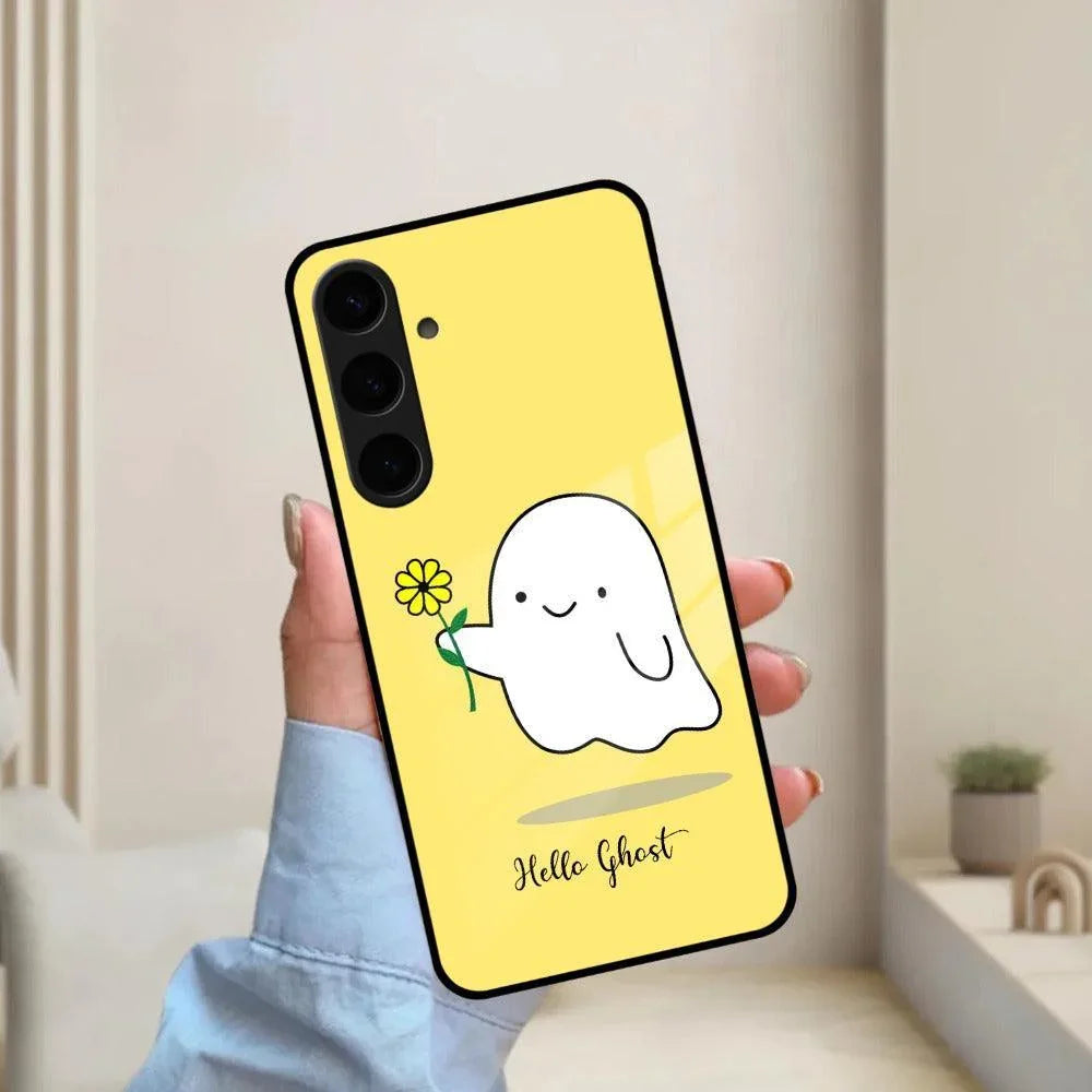 Ghost With Flower Glass Case Cover For Samsung - ShopOnCliQ