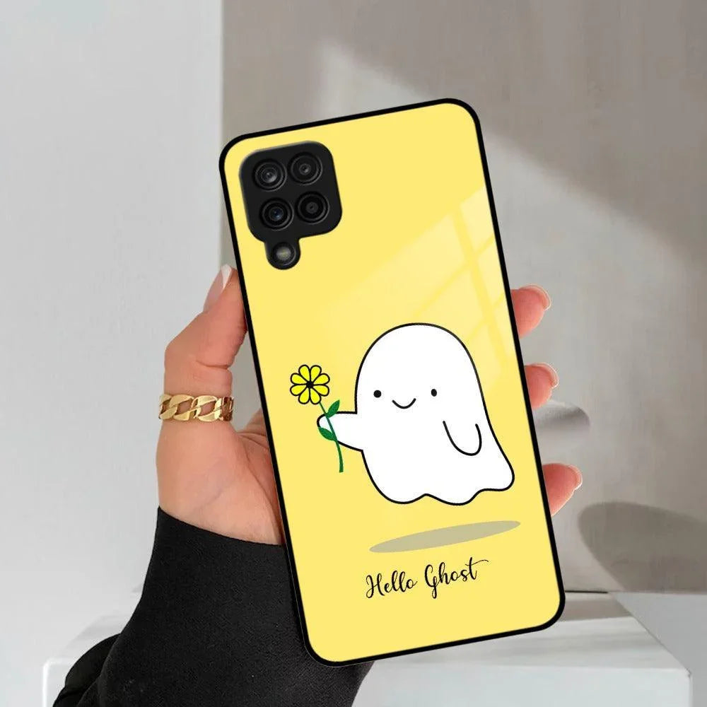 Ghost With Flower Glass Case Cover For Samsung - ShopOnCliQ
