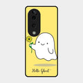 Ghost With Flower Glass Case Cover For Vivo T3 Ultra