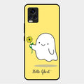 Ghost With Flower Glass Case Cover For Vivo V20 2021