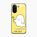 Ghost With Flower Glass Case Cover For Vivo V60e 5G