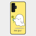 Ghost With Flower Glass Case Cover For Vivo X50 5G