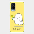 Ghost With Flower Glass Case Cover For Vivo X60 5G