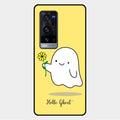 Ghost With Flower Glass Case Cover For Vivo X60 Pro Plus 5G