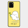 Ghost With Flower Glass Case Cover For Vivo Y01