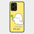 Ghost With Flower Glass Case Cover For Vivo Y16