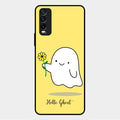 Ghost With Flower Glass Case Cover For Vivo Y20T
