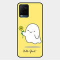 Ghost With Flower Glass Case Cover For Vivo Y21A