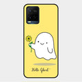Ghost With Flower Glass Case Cover For Vivo Y21E