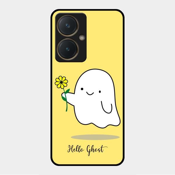 Ghost With Flower Glass Case Cover For Vivo Y27