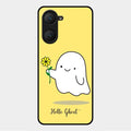 Ghost With Flower Glass Case Cover For Vivo Y28E 5G