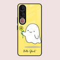 Ghost With Flower Glass Case Cover For Vivo Y31 5G