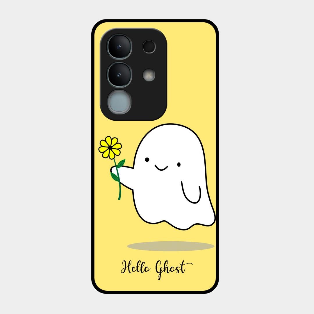 Ghost With Flower Glass Case Cover For Vivo Y31 Pro 5G