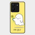 Ghost With Flower Glass Case Cover For Vivo Y36