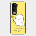 Ghost With Flower Glass Case Cover For Vivo Y400 5G