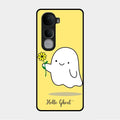Ghost With Flower Glass Case Cover For Vivo Y400 Pro 5G