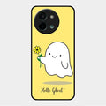 Ghost With Flower Glass Case Cover For Vivo Y58 5G