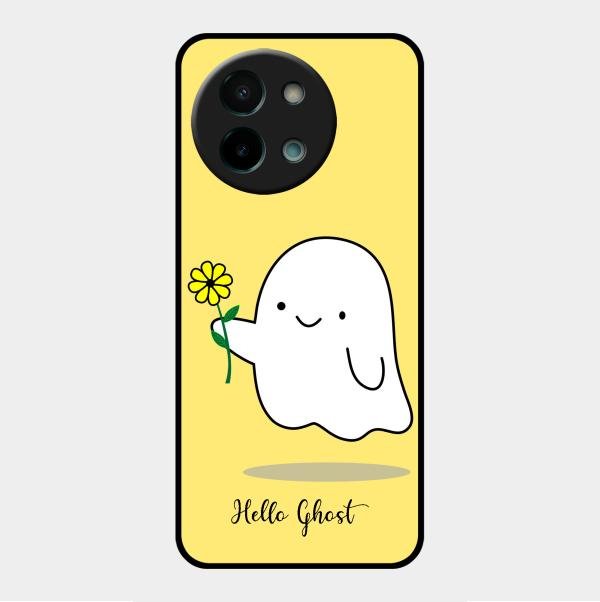 Ghost With Flower Glass Case Cover For Vivo Y58 5G