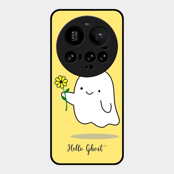 Ghost With Flower Glass Case Cover For Xiaomi 15 Ultra 5G