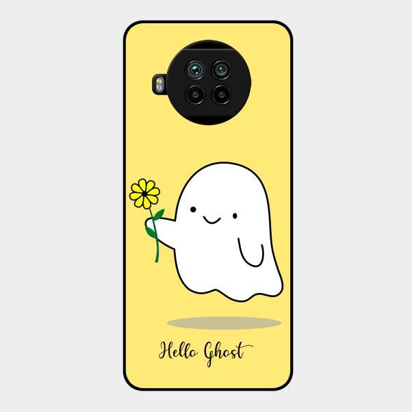 Ghost With Flower Glass Case Cover For Xiaomi Mi 10I 5G